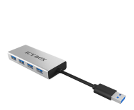 ICY BOX Hub USB-A - 4x USB-A Aluminiowy - 1298574 - zdjęcie 3